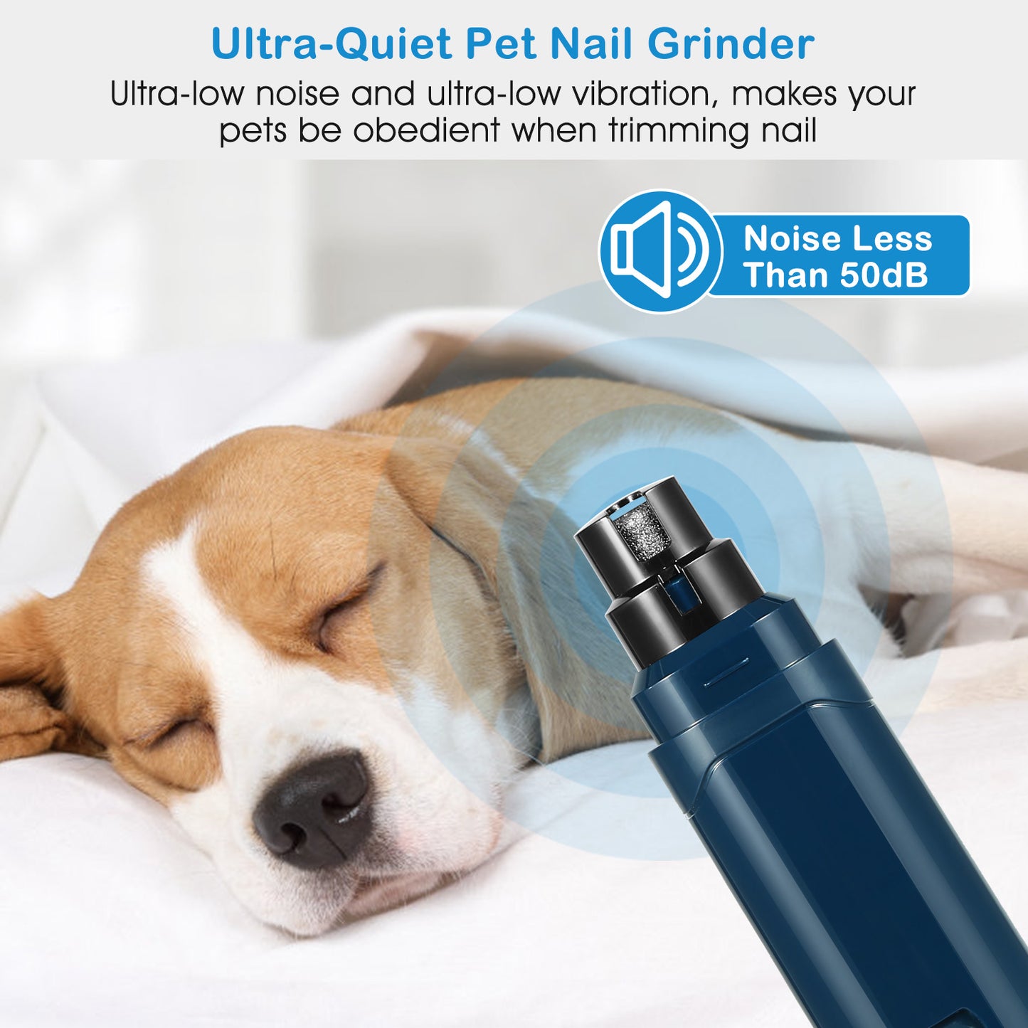 Quiet Pet Nail Grinder (USB Rechargeable)