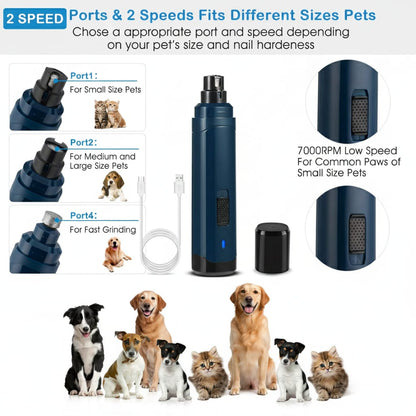 Quiet Pet Nail Grinder (USB Rechargeable)
